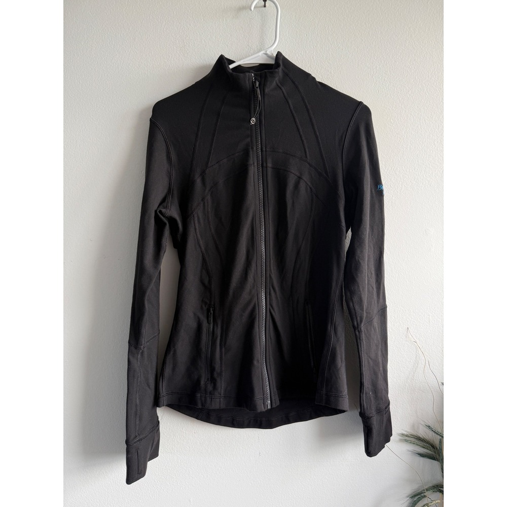 Lululemon Define Jacket Black Full Zip Size 8 Breakaway from Cancer Logo